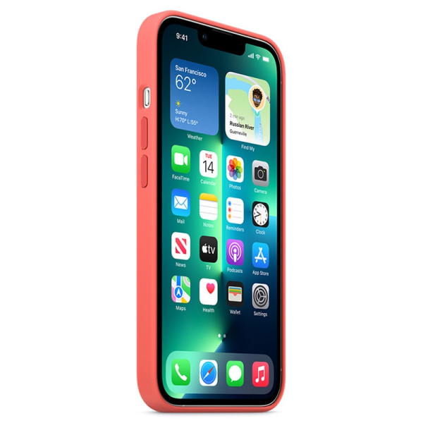 ESTOJO DE SILICONE COM MAGSAFE PARA IPHONE 13 PRO PINK POMELO