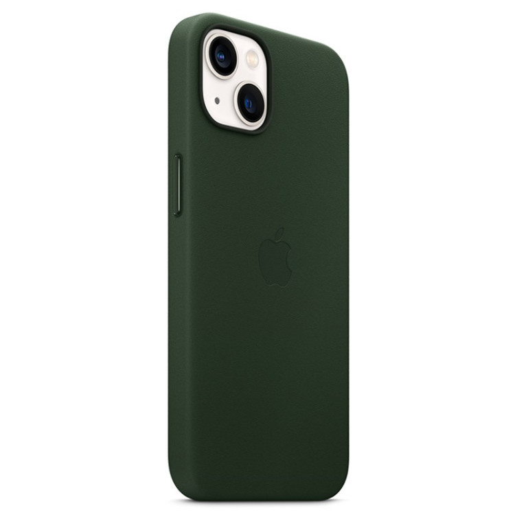 LEATHER CASE WITH MAGSAFE FOR IPHONE 13 MINI SEQUOIA GREEN