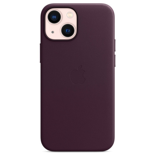 ESTOJO DE COURO COM MAGSAFE PARA IPHONE 13 MINI BLACK CHERRY