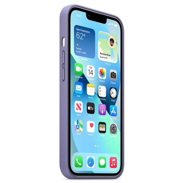 LEATHER CASE WITH MAGSAFE FOR IPHONE 13 MINI - Wisteria