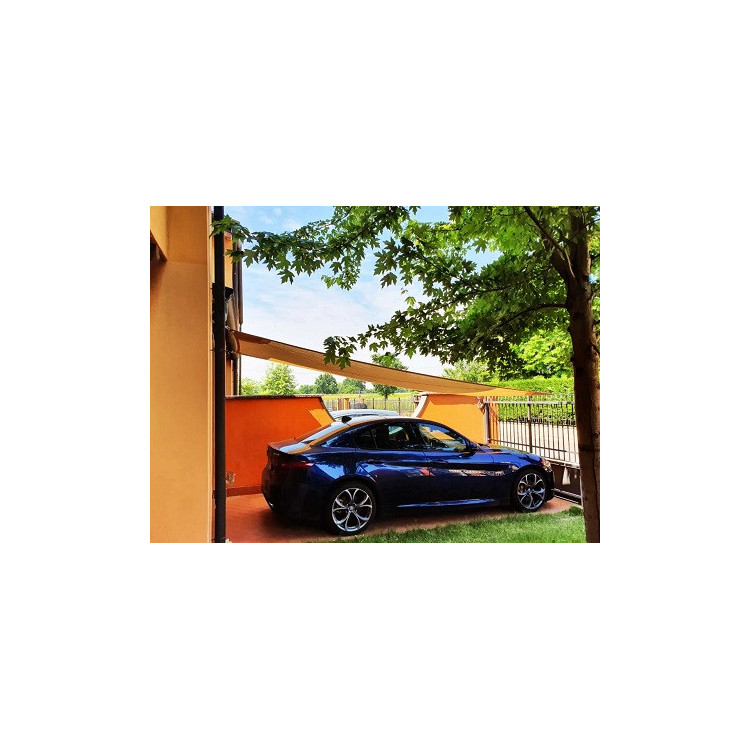 SOLARIA SHADE SAIL OPEN 7X7X7M IVORY