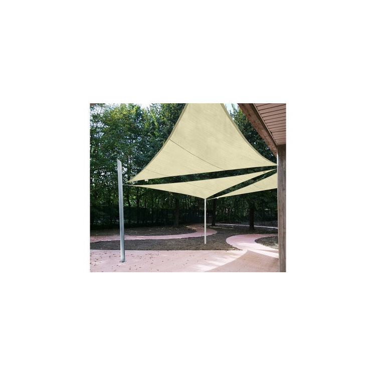 VOILE D'OMBRAGE AJOUREE EASYSHADE 5X5X5M IVOIRE