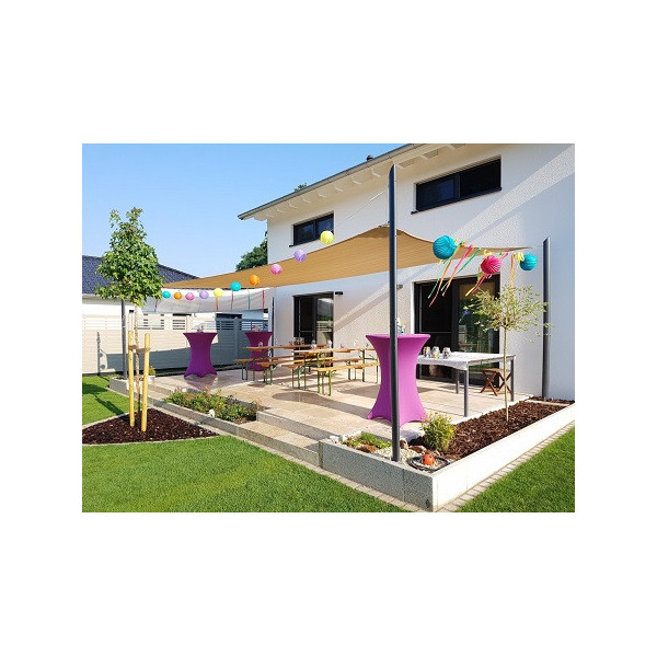 WATERPROOF SHADE SAIL SAILL 5X5M WHITE