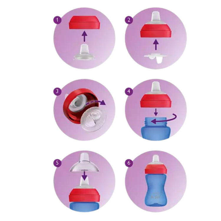 SOFT SPOUT CUP 300 ML PURPLE