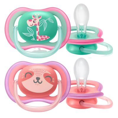 SUCETTES ENFANT ULTRA AIR 18 MOIS + GIRAFFE/CHAT