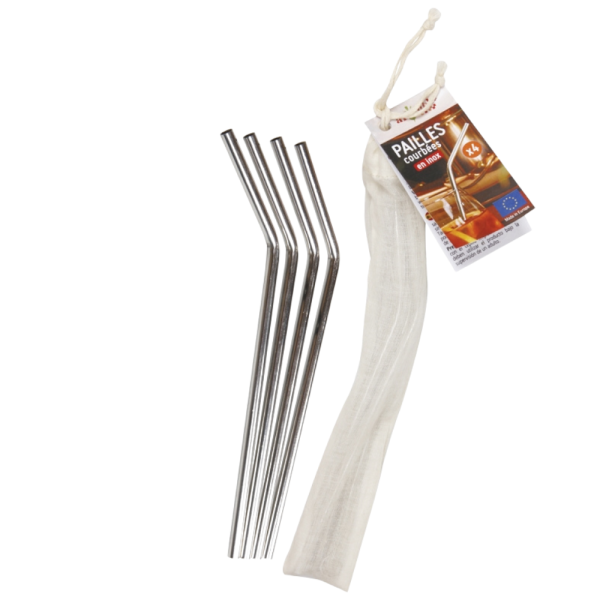 PALHAS CURVADAS DE AÇO INOX + 1 PINO (X4)