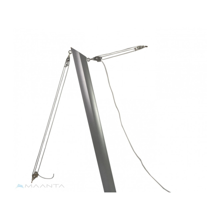 CORDA PRATA DO BACKSTAY MÚSCULO X3 EQUIPADA