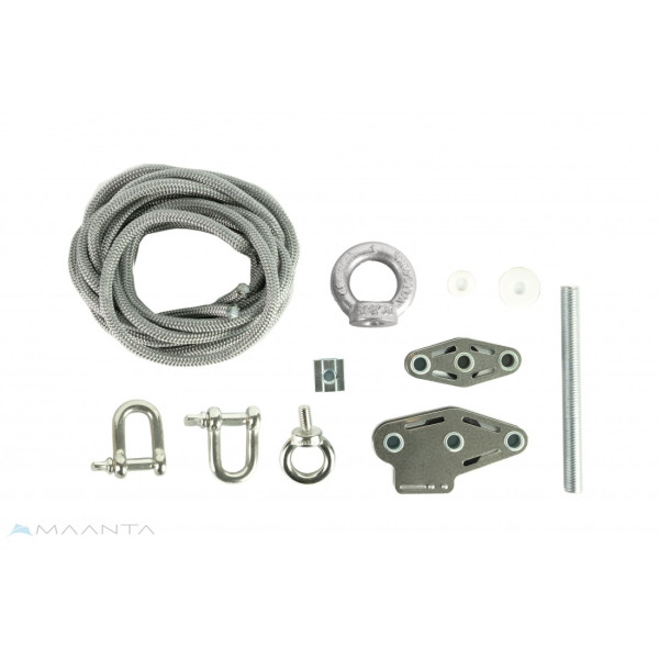 CORDA PRATA DO BACKSTAY MÚSCULO X3 EQUIPADA