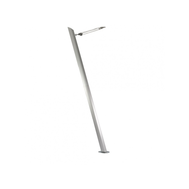 ALUMINUM MAST FOR SHADE SAIL WITH ADJUSTABLE HEIGHT SILVER
