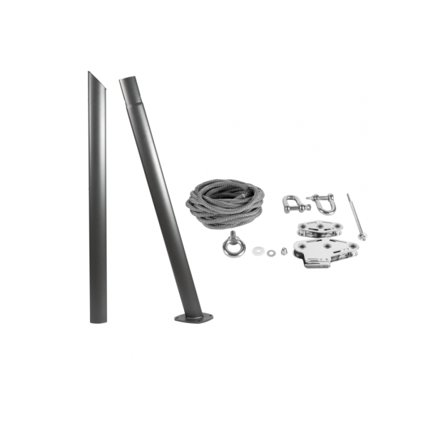 MAT EN ACIER 75° POUR VOILES D'OMBRAGE ULISSE ANTHRACITE