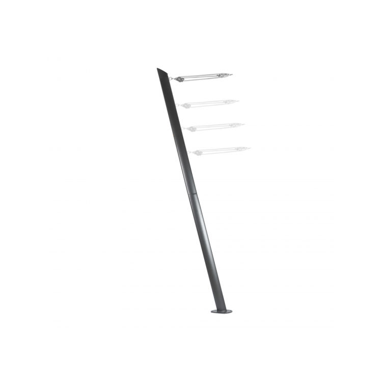 MAT EN ACIER 75° POUR VOILES D'OMBRAGE ULISSE ANTHRACITE