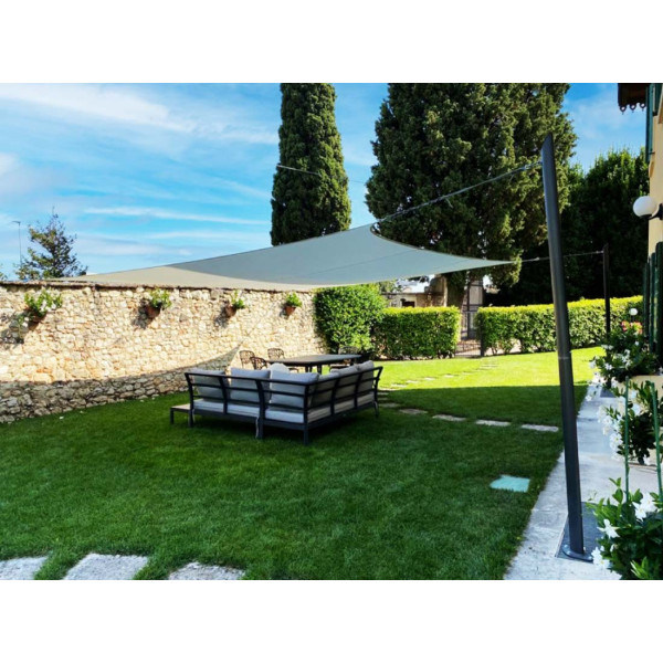 90° STEEL MAST FOR ULISSE ANTHRACITE SHADE SAIL