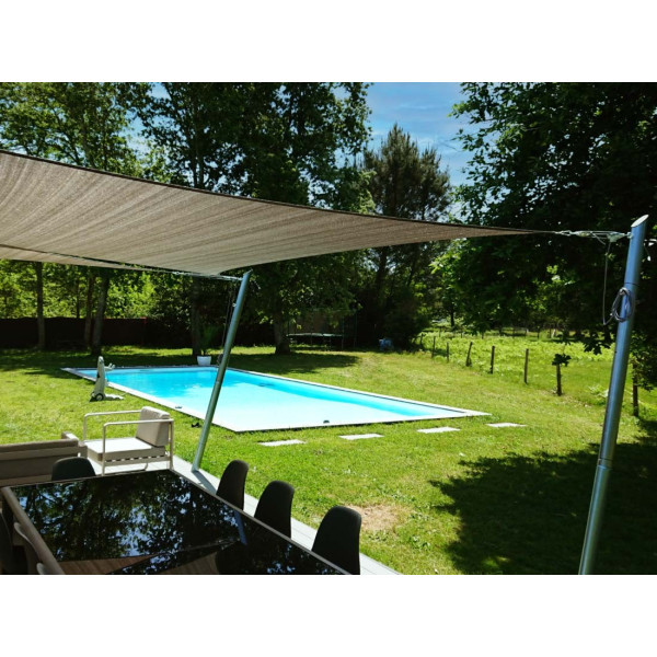 MASTRO DE AÇO 90° PARA VELA DE SOMBRA ANTRACITA ULISSE