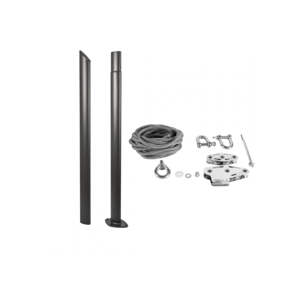 90° STEEL MAST FOR ULISSE ANTHRACITE SHADE SAIL