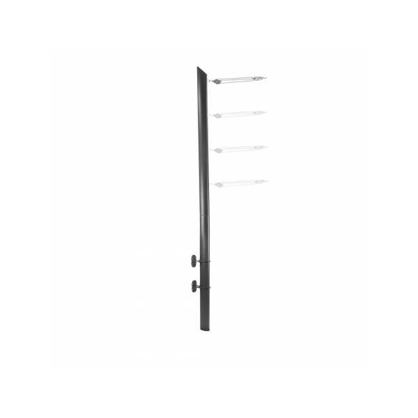 MASTRO DE AÇO PARA FIXAÇÃO DE PAREDE DE VELA ULISSE SHADE ANTRACITE