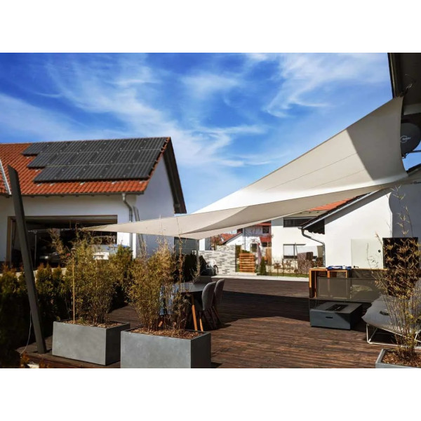 SOLARIA SOMBRA VELA ABERTA 5X5X5M MARFIM BRANCO