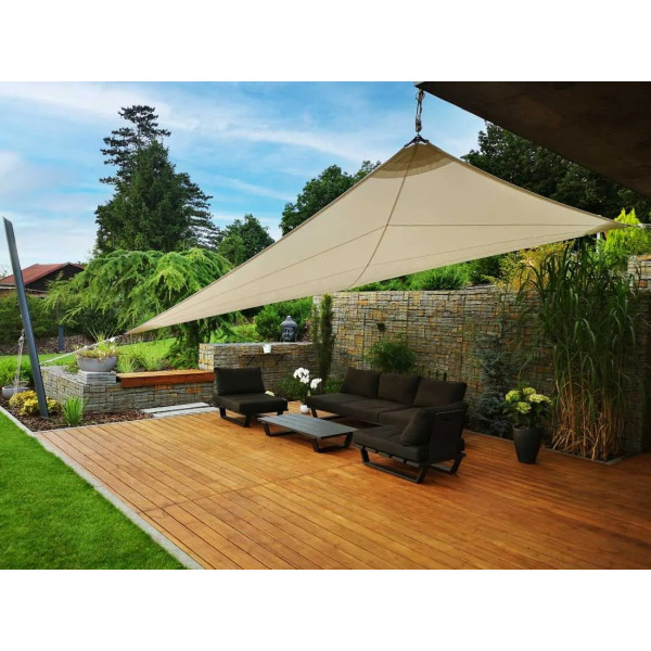 SOLARIA SHADE VELA ABERTA 7X7X7M BRANCO MARFIM
