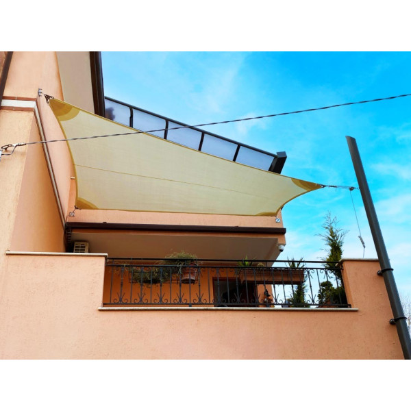 VELA DE SOMBRA ABERTA 3X5M BEGE