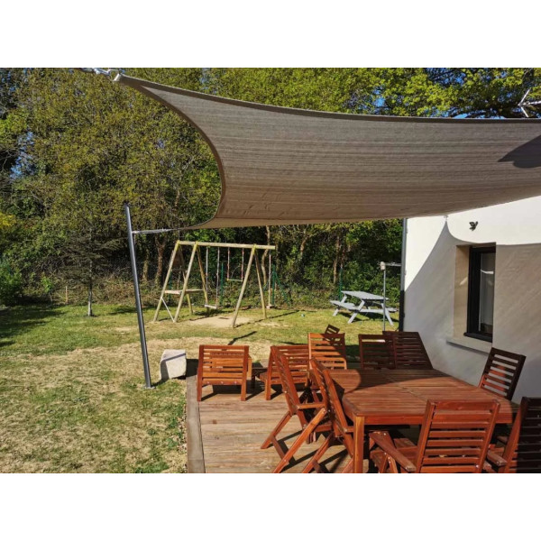 VELA SOMBRA AJOUREE VELA 3x5m CINZA N UAG E
