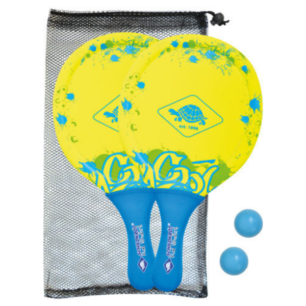 YELLOW BLUE BEACH RACKET SET