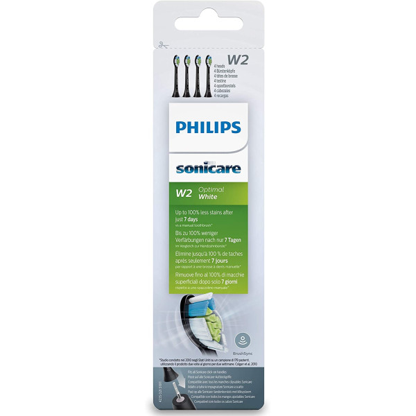 TETES DE BROSSE A DENTS SONICARE OPTIMAL AVEC BRUSHSYNC 5(x 4) NOIR
