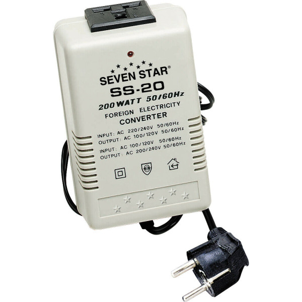 VOLTAGE CONVERTER 220/240–110/120 V 200W