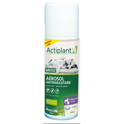 BOMBE AEROSOL ANTIPARASITAIRE CHIEN CHAT 400ML