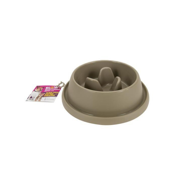 GAMELLE ANTI-GLOUTON T3 30CM 2L GRIS