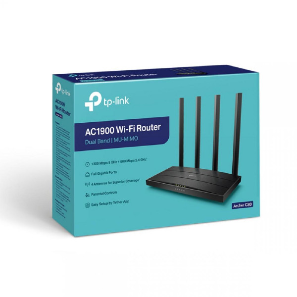 ROTEADOR WIFI AC 1900 MBPS ARCHER C80