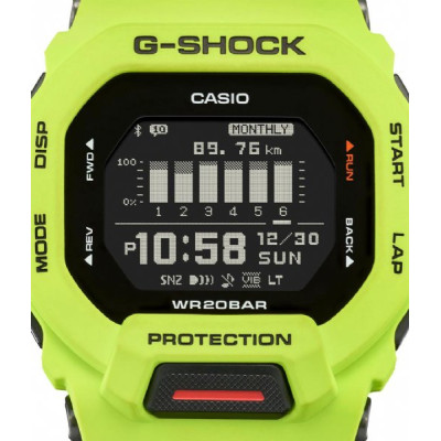 MONTRE HOMME G-SHOCK GBD-200-9ER G-SQUAD RESINE NOIRE ET JAUNE 2
