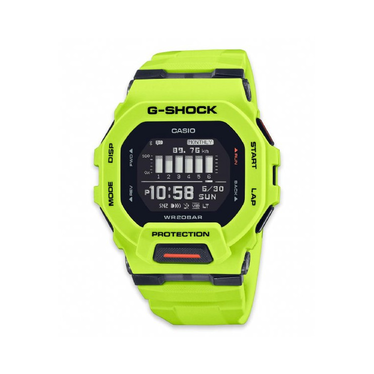 MONTRE HOMME G-SHOCK GBD-200-9ER G-SQUAD RESINE NOIRE ET JAUNE