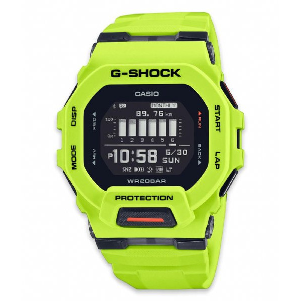 MONTRE HOMME G-SHOCK GBD-200-9ER G-SQUAD RESINE NOIRE ET JAUNE