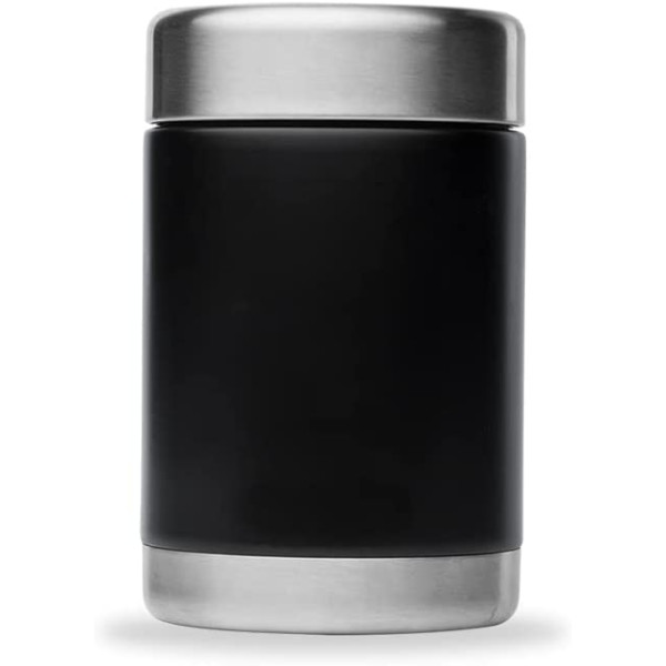 BLACK STAINLESS STEEL INSULATED MEAL BOX 340ML