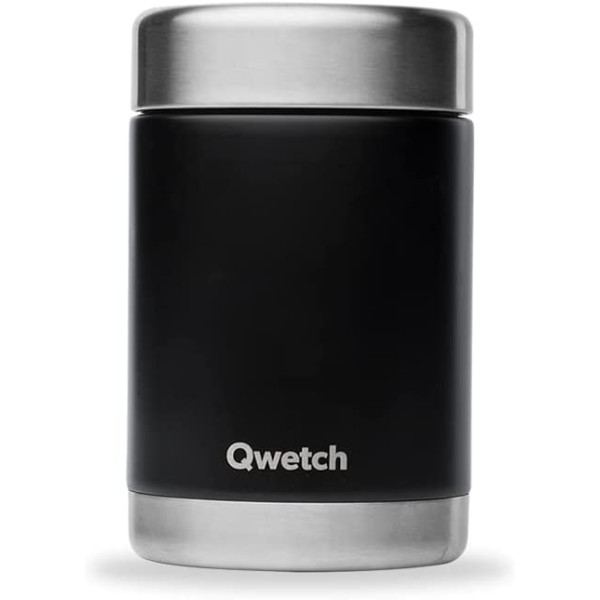 BLACK STAINLESS STEEL INSULATED MEAL BOX 340ML