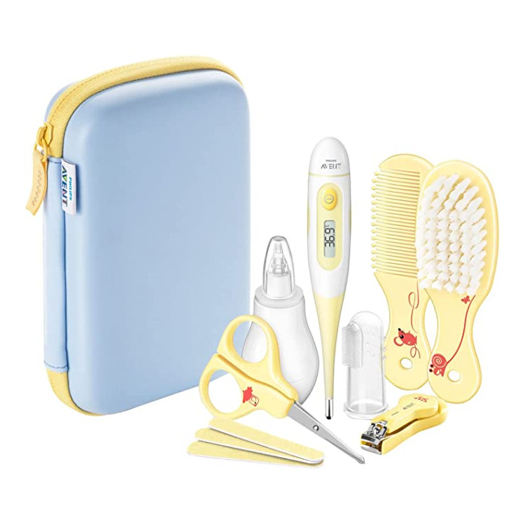 KIT DE CUIDADOS PARA BEBÊ AMARELO/AZUL