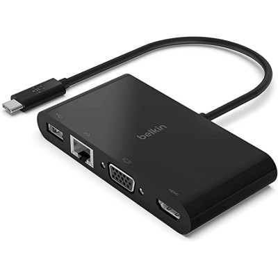 USB-C TO GBE ERS VGA USB A ADAPTER BLACK 2