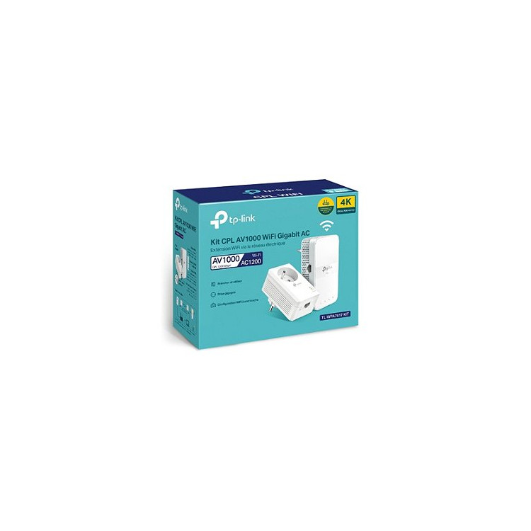 ADAPTATEUR CPL WiFi AC 1200 MBPS + CPL 1000 MBPS ETHERNET GIGABITS