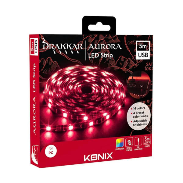 FAIXA DE LED DRAKKAR AURORA 5M VERMELHO