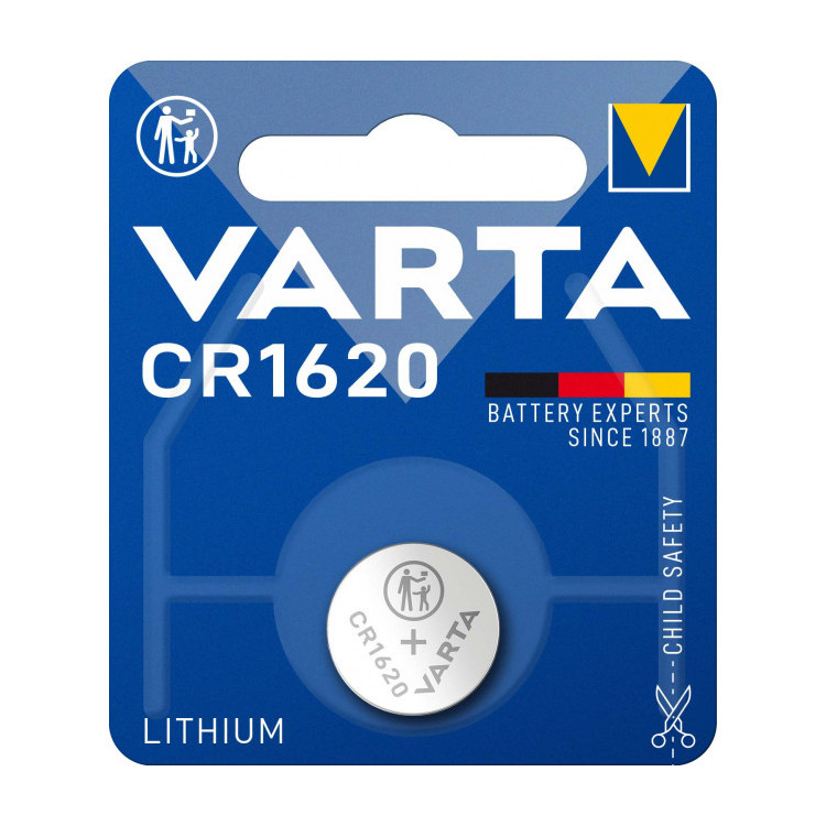 BUTTON BATTERY 3V CR1620