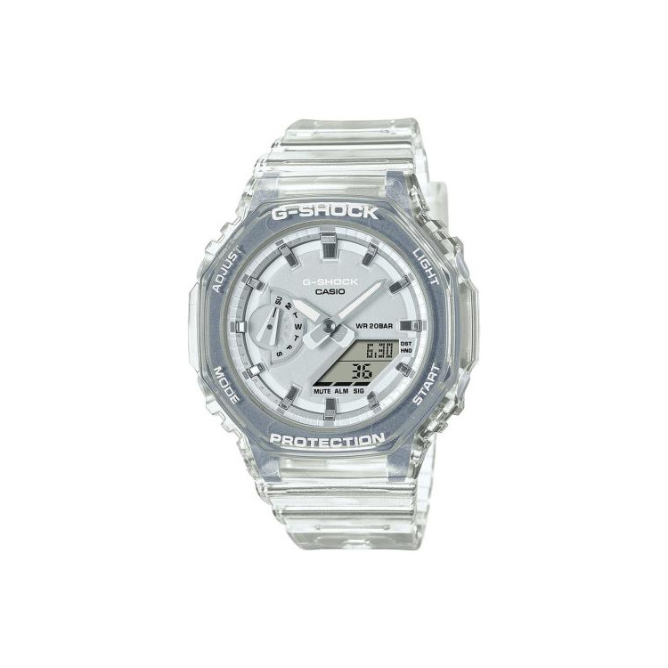 MONTRE FEMME G-SHOCK SKELETON GMA-S2100SK-7 RESINE BLANC