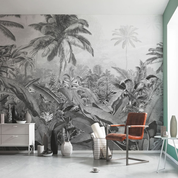 XXL POSTER DIGITAL PRINT AMAZONIA BLACK & WHITE 400 X 250 CM