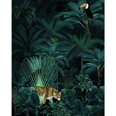 POSTER XXL IMPRESSION NUMERIQUE ''JUNGLE NIGHT'' 200 X 250 CM
