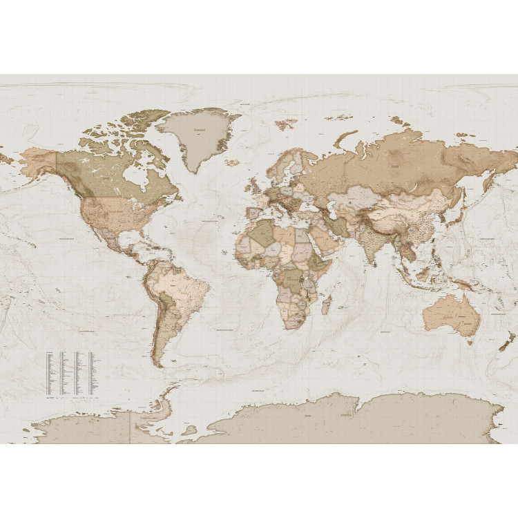 XXL POSTER DIGITAL PRINT ''EARTH MAP'' 350 X 250 CM