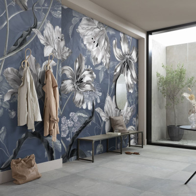 POSTER XXL IMPRESSION NUMERIQUE ''MERIAN BLUE'' 350 X 250 CM 2