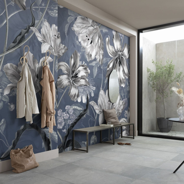 XXL POSTER DIGITAL PRINT ''MERIAN BLUE'' 350 X 250 CM
