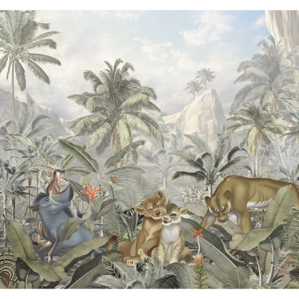 XXL POSTER DIGITAL PRINT ''LION KING MOUNTAINS'' 300 X 280 CM