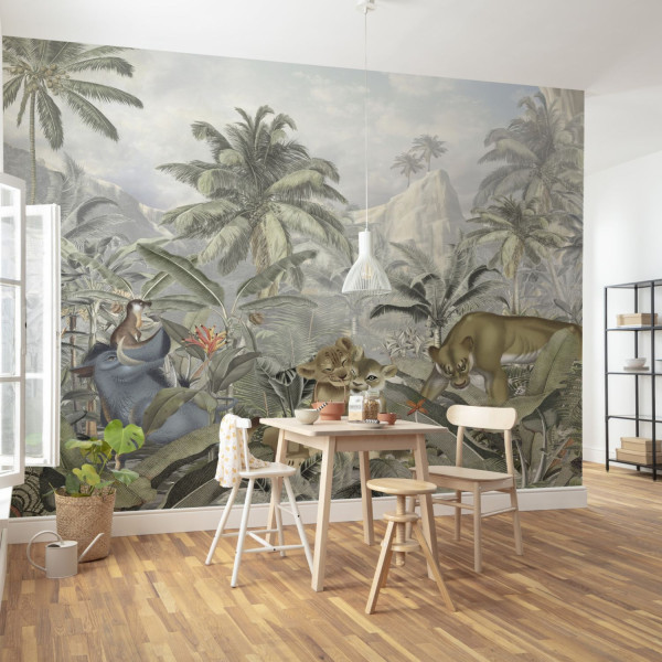 XXL POSTER DIGITAL PRINT ''LION KING MOUNTAINS'' 300 X 280 CM