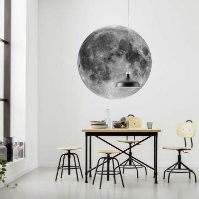 MURALE RONDE AUTO-ADHESIVE ''MOON'' 128 X 128 CM 2