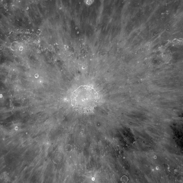 MURALE RONDE AUTO-ADHESIVE ''MOON'' 128 X 128 CM