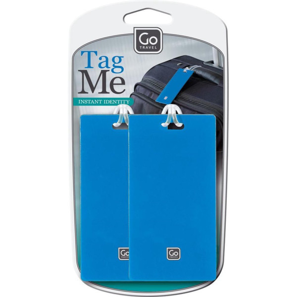 ETIQUETTE DE BAGAGE TAG ME BLEU (X2)